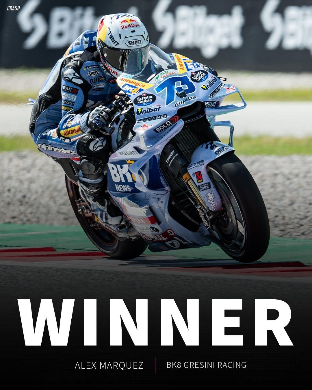 Hasil MotoGP Katalunya: Alex Marquez Akhirnya Akhiri Dominasi Sang Kakak Marc Marquez