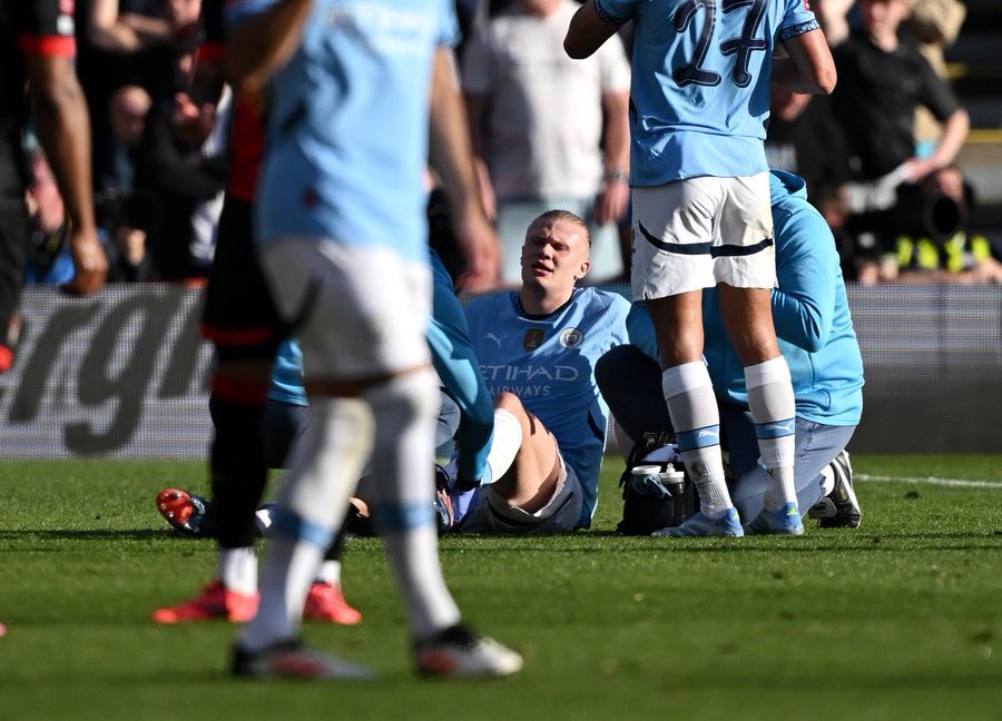 Manchester City Harap-Harap Cemas dengan Cedera Erling Haaland, Sampai Akhir Musim?