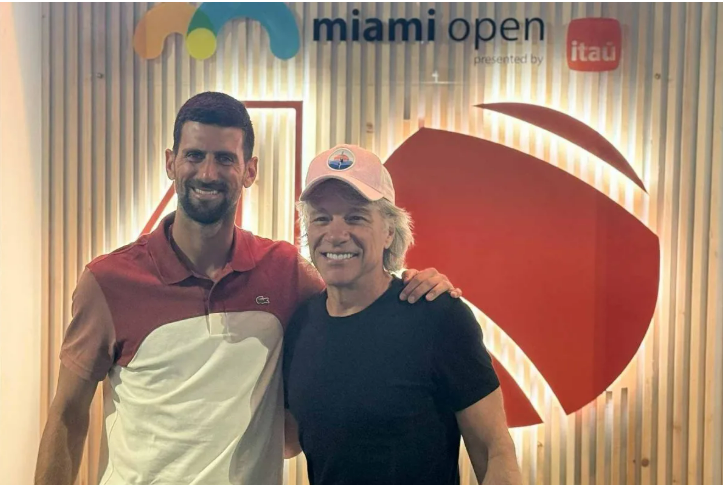 Sebelum Tempur di Miami Open 2025, Novak Djokovic Jumpa Jon Bon Jovi
