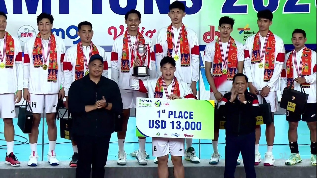 Sapu Bersih Leg 2, Timnas Voli Putra Indonesia Rebut Juara SEA V League 2025