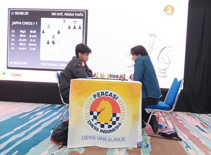 Pecatur Muda FM Fabian Glen Mariano Juara Kategori Open Turnamen JAPFA Chess Festival 2025