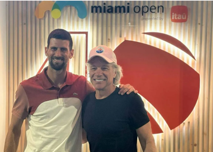 Sebelum Tempur di Miami Open 2025, Novak Djokovic Jumpa Jon Bon Jovi