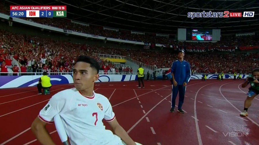 Jersey Marselino Ferdinan Saat Cetak 2 Gol Lawan Arab Saudi Dilelang untuk Bangun Sekolah